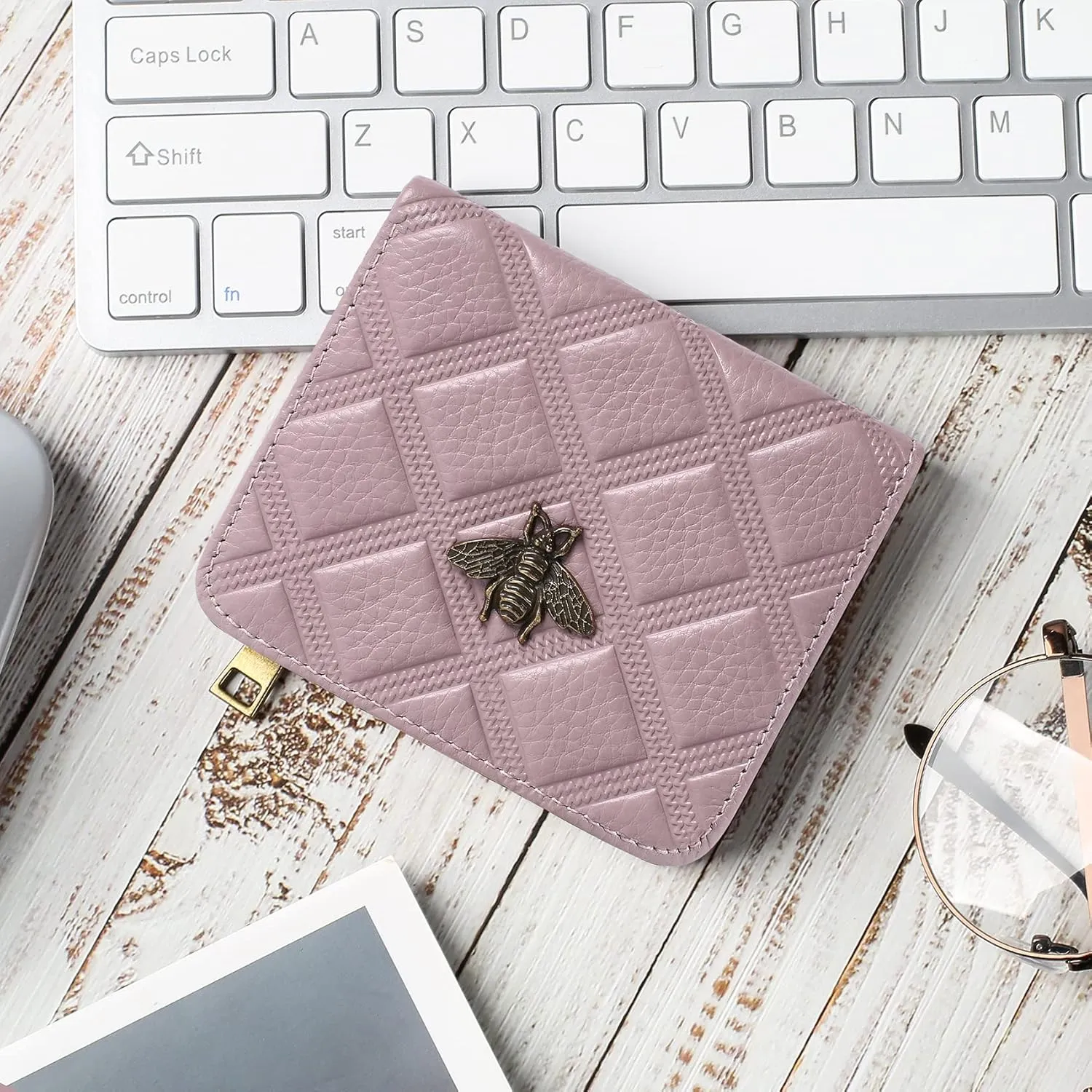 Womens Wallet RFID Blocking Small Compact Bifold Genuine Leather Pocket Wallet Mini Wallets for Women Ladies Purse