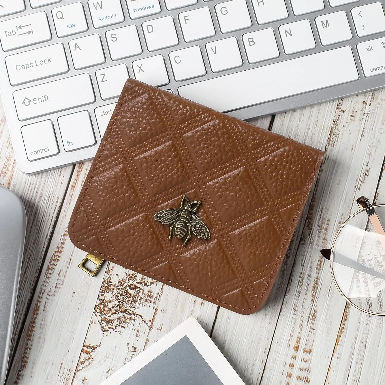 Womens Wallet RFID Blocking Small Compact Bifold Genuine Leather Pocket Wallet Mini Wallets for Women Ladies Purse