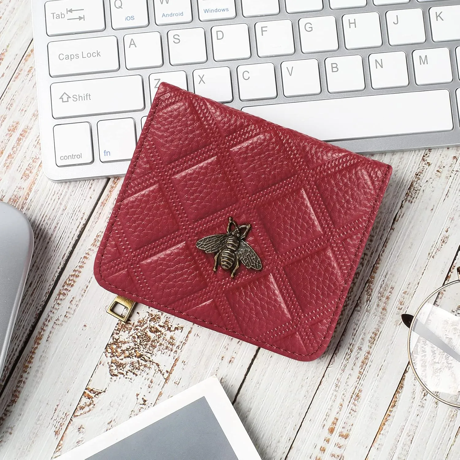 Womens Wallet RFID Blocking Small Compact Bifold Genuine Leather Pocket Wallet Mini Wallets for Women Ladies Purse
