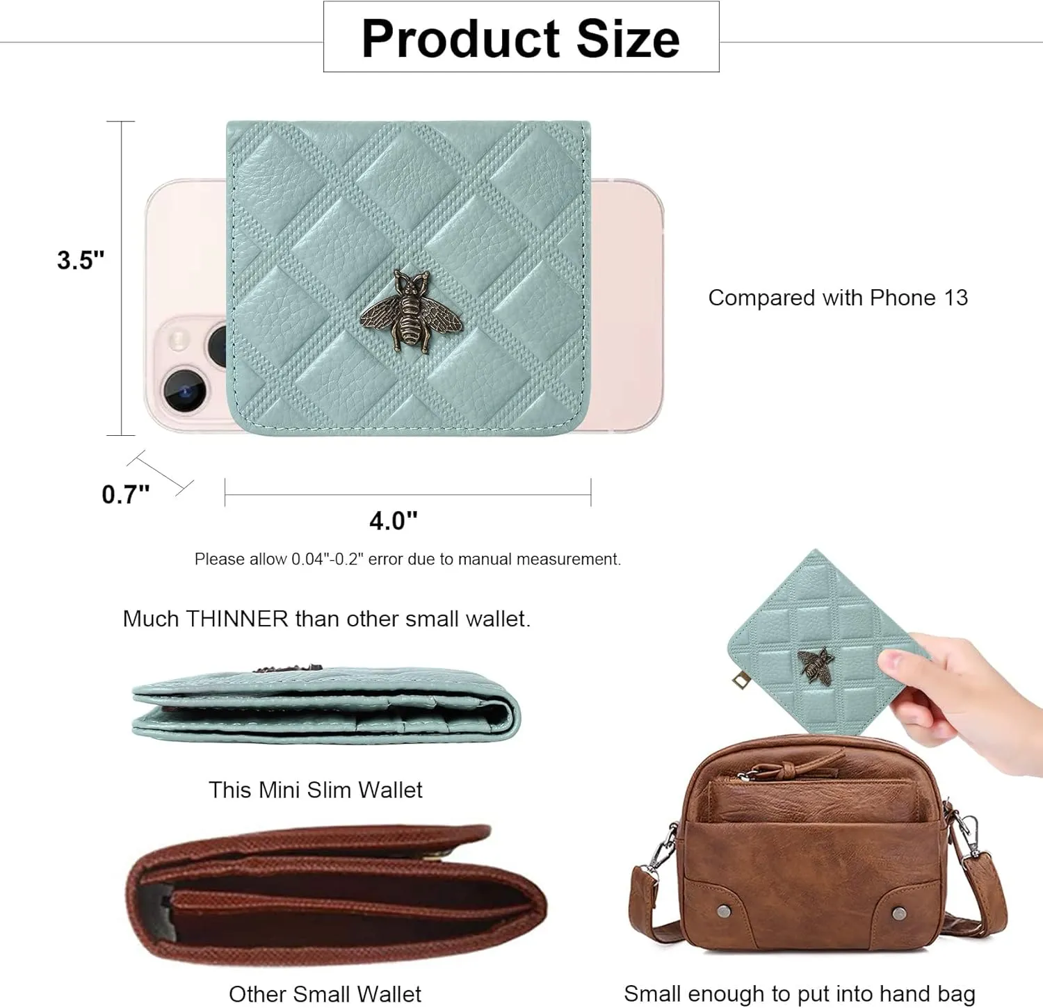 Womens Wallet RFID Blocking Small Compact Bifold Genuine Leather Pocket Wallet Mini Wallets for Women Ladies Purse