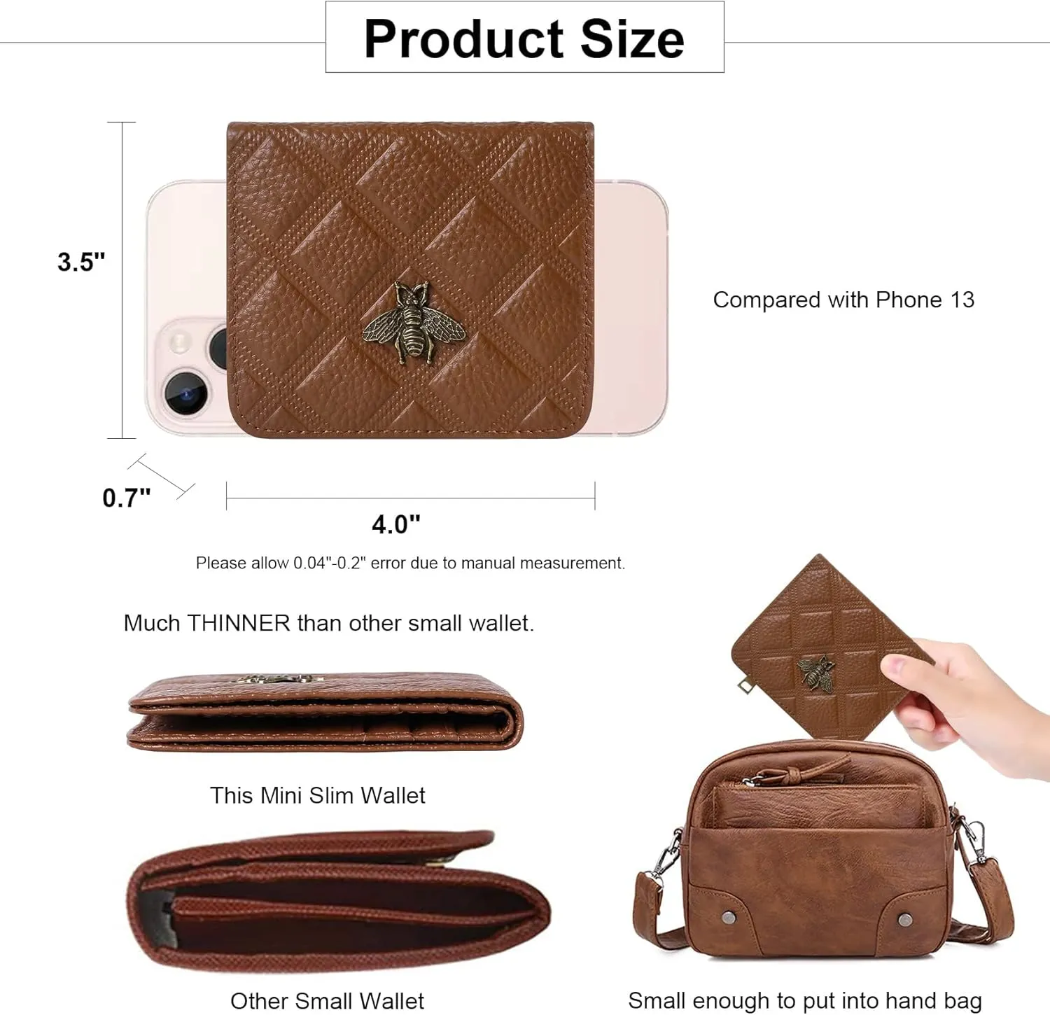 Womens Wallet RFID Blocking Small Compact Bifold Genuine Leather Pocket Wallet Mini Wallets for Women Ladies Purse