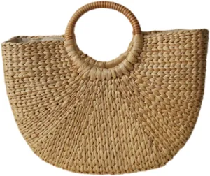 Woven Beach Handbag, Summer Travel Bag, Handcrafted Stylish Shopping Bag, Women Straw Handbag,