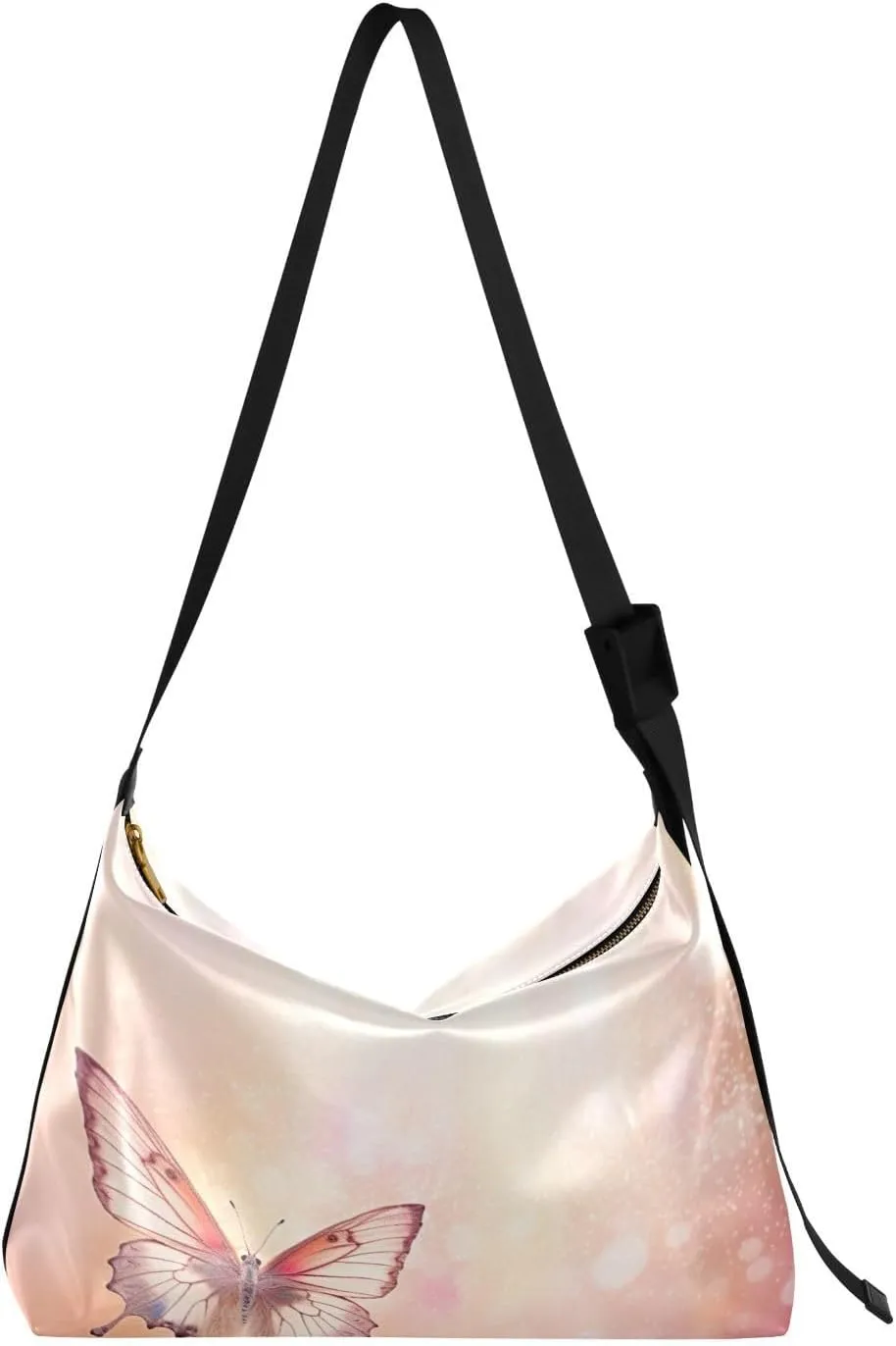 xigua Colorful Butterfly Shoulder Bag for Women Waterproof PU Leather Hobo Bags Crossbody Purse with Zipper Closure
