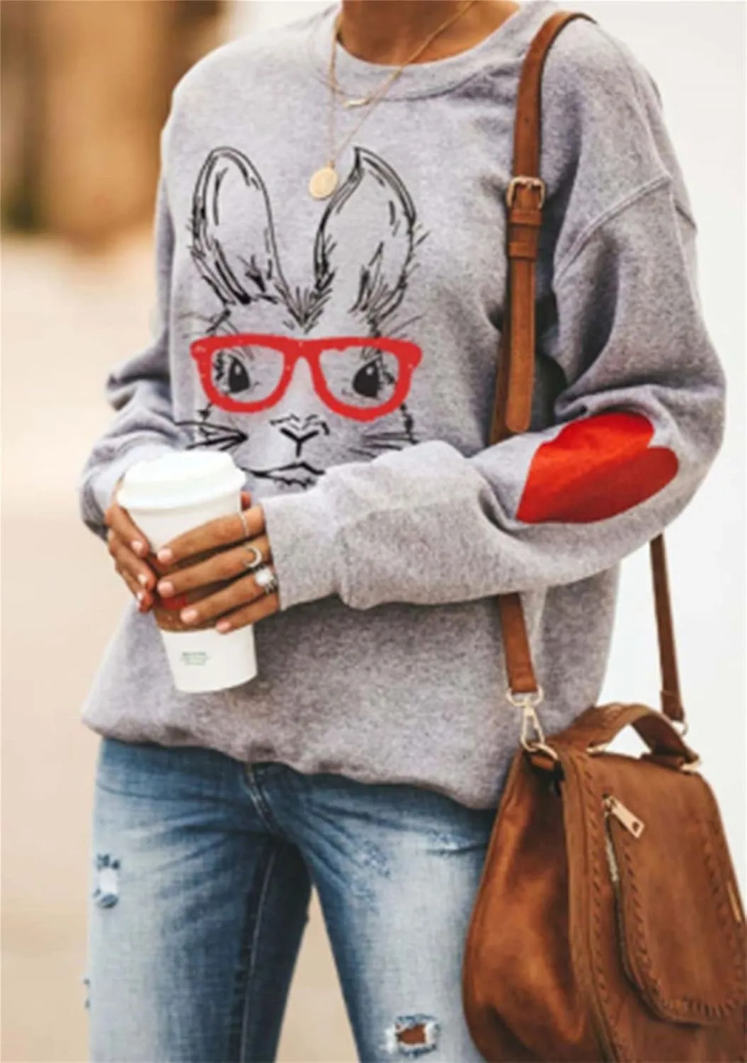 YMING Women's St. Patricks Day Loose Fit Sweatshirt Irish Clover Print Long Sleeve Pullover Shamrock Round Neck Shirt Tops
