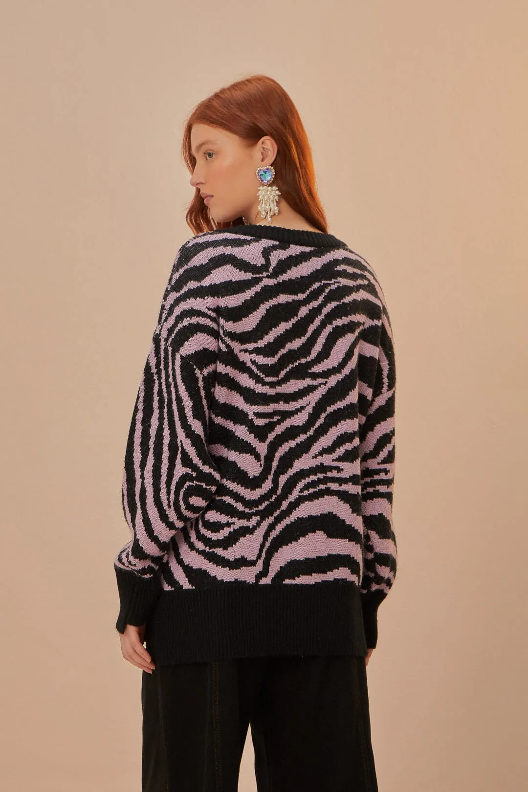 Zebra Skin Knit Sweater
